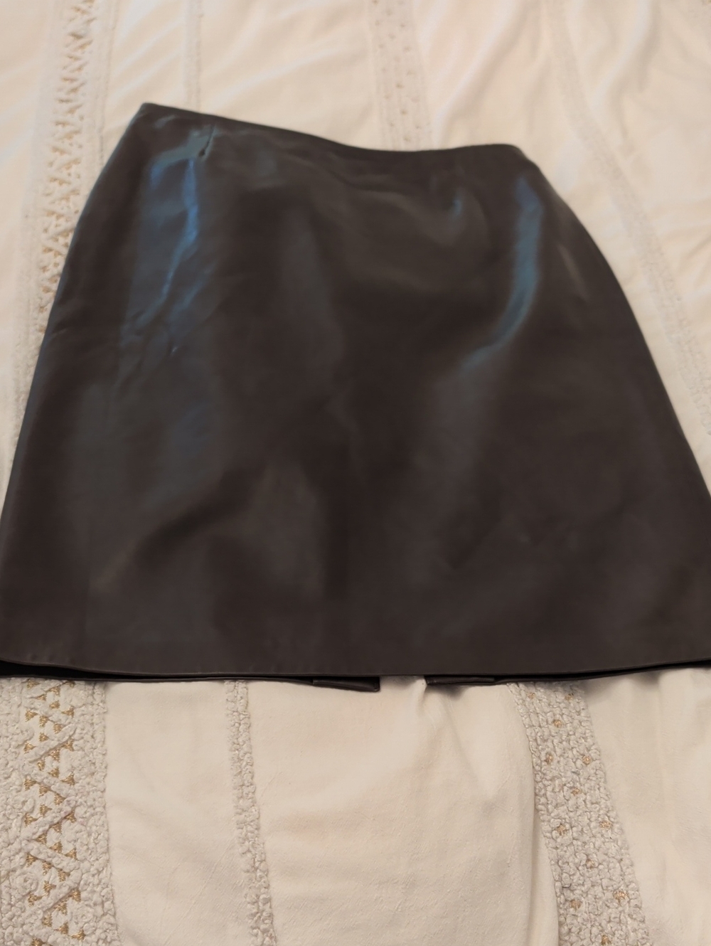Danier Rich Brown Genuine Leather Mini Skirt